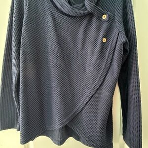 Navy Nursing Waffle Shirt